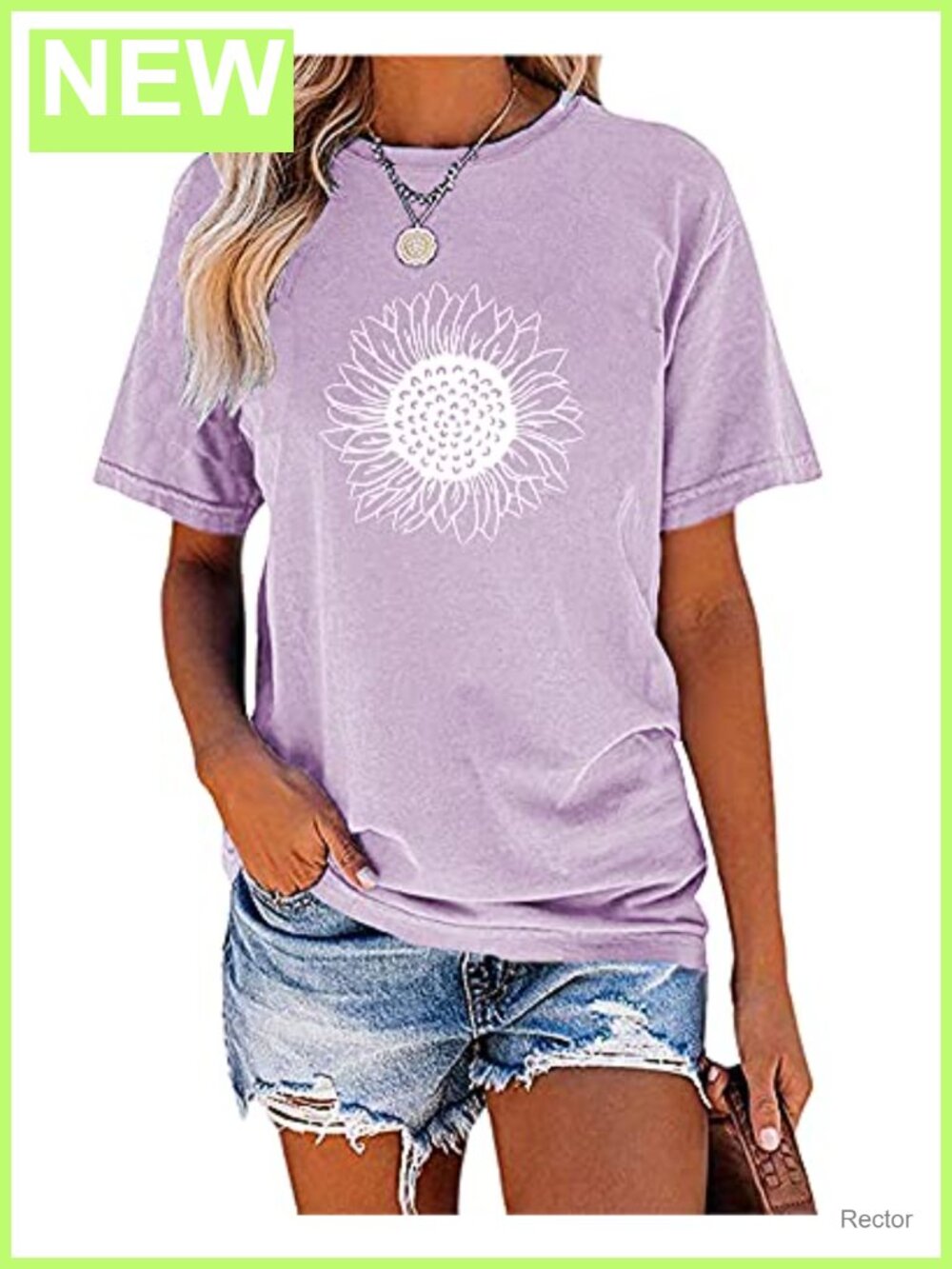 Womens Sunflower Graphic Tee Short Sleeve Cotton Casual T-Shirt